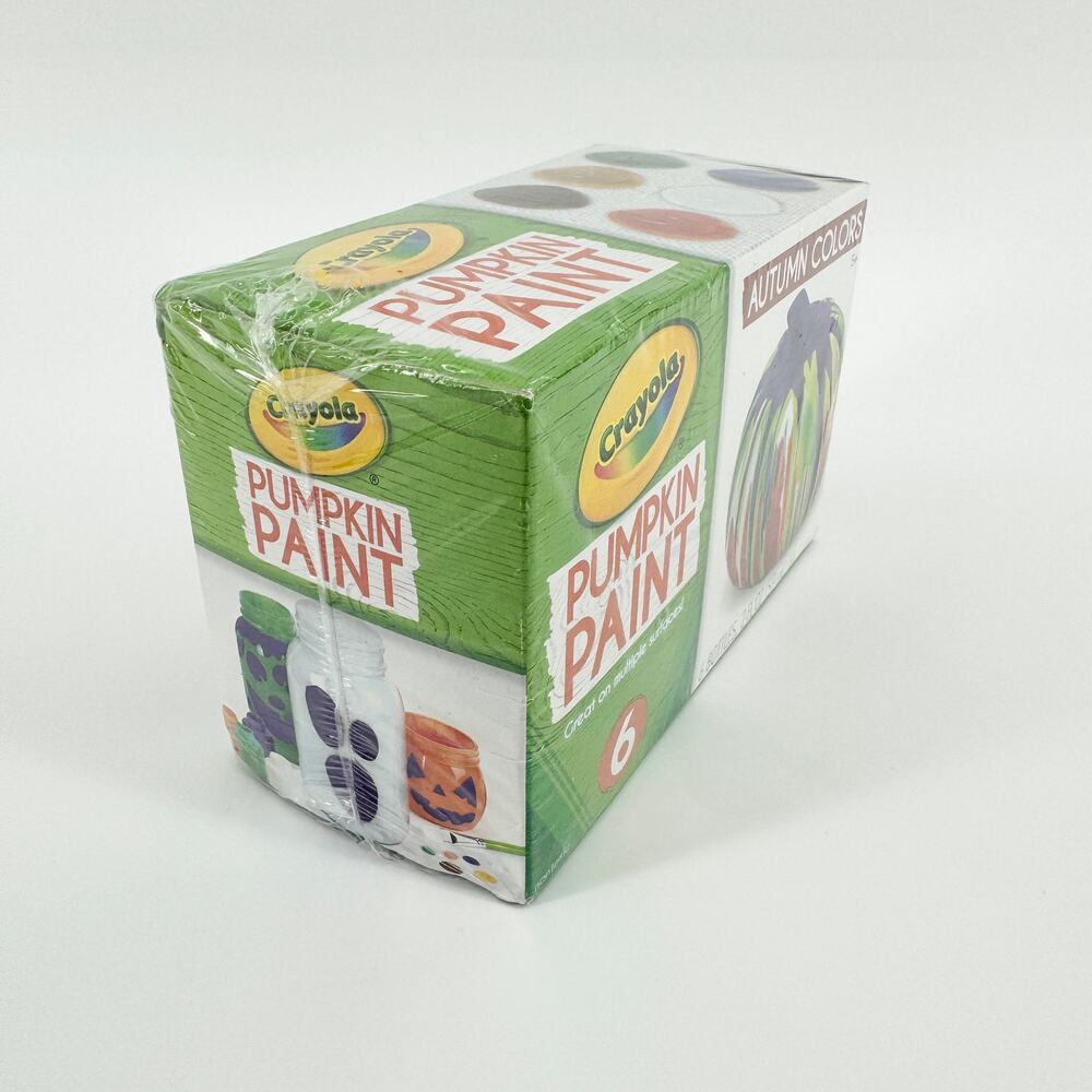 Crayola Pumpkin Paint Set - Autumn Colors, 6 Bottles Non-Toxic Great for Kids 5+ - Picture 2 of 6